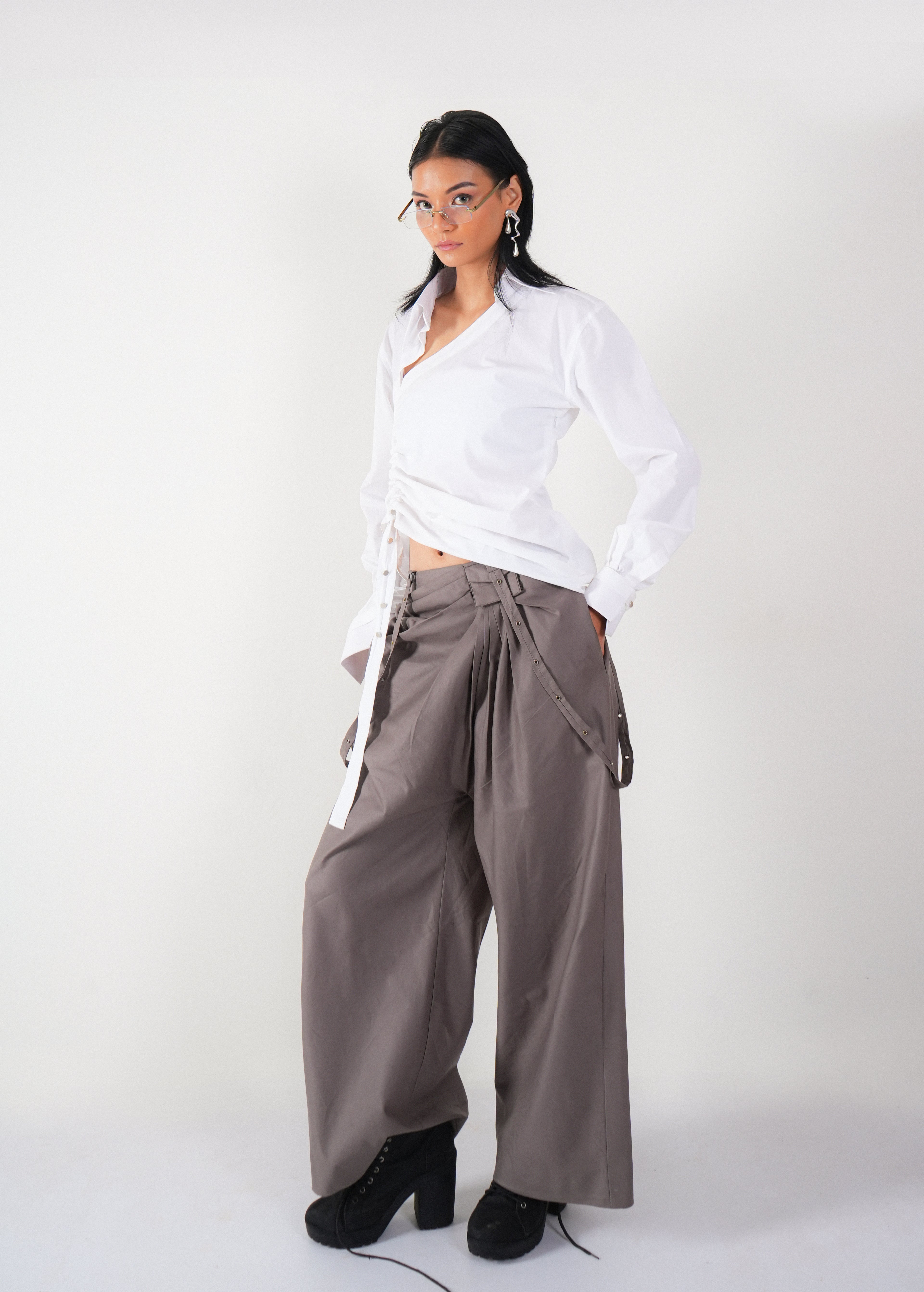 Offset Drape Pants
